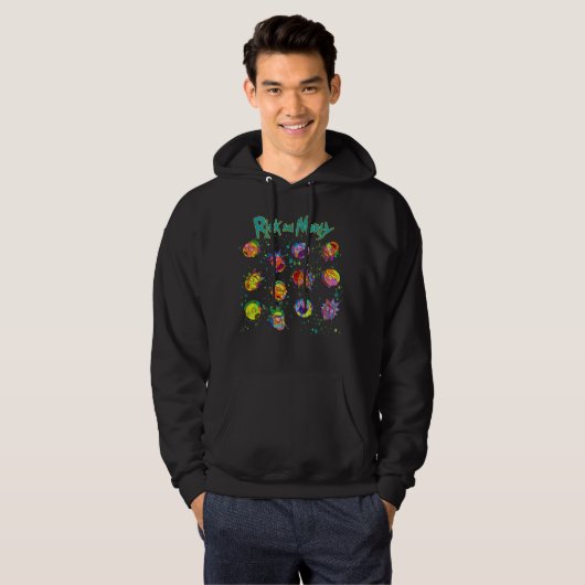 RICK EN MORTY™ | Psychedelic Swirl Pattern Hoodie (Voorkant volledig)