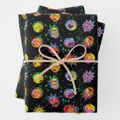 RICK EN MORTY™ | Psychedelic Swirl Pattern Inpakpapier Vel (In situ)