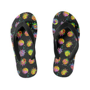 RICK EN MORTY™   Psychedelic Swirl Pattern Kinder Teenslippers