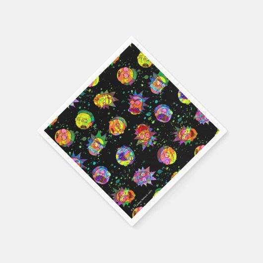 RICK EN MORTY™ | Psychedelic Swirl Pattern Servet (Hoek)