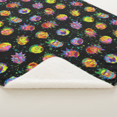 RICK EN MORTY™ | Psychedelic Swirl Pattern Sherpa Deken (3/4)