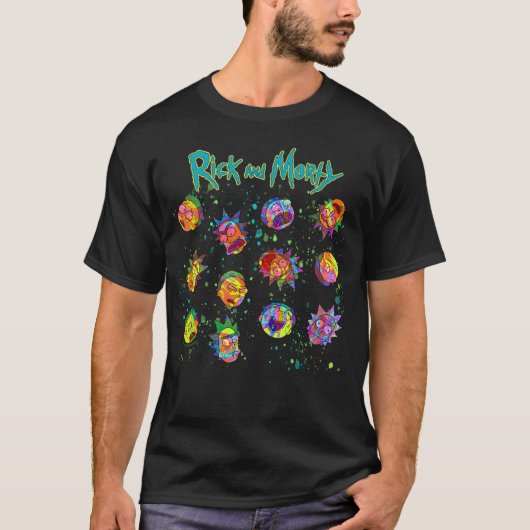 RICK EN MORTY™ | Psychedelic Swirl Pattern T-shirt (Voorkant)