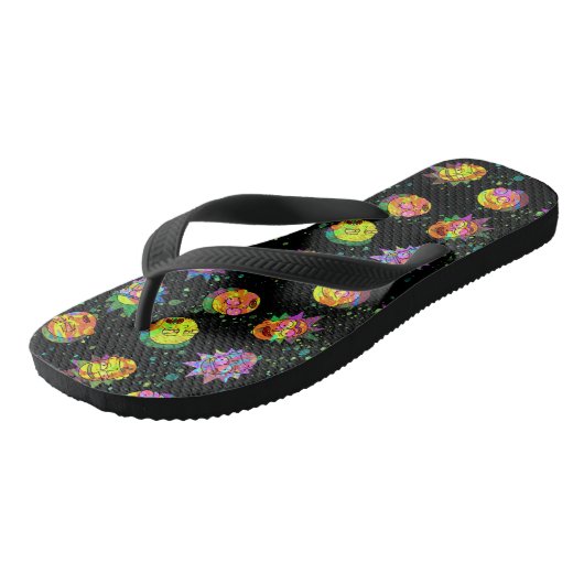 RICK EN MORTY™ | Psychedelic Swirl Pattern Teenslippers (Schuin)