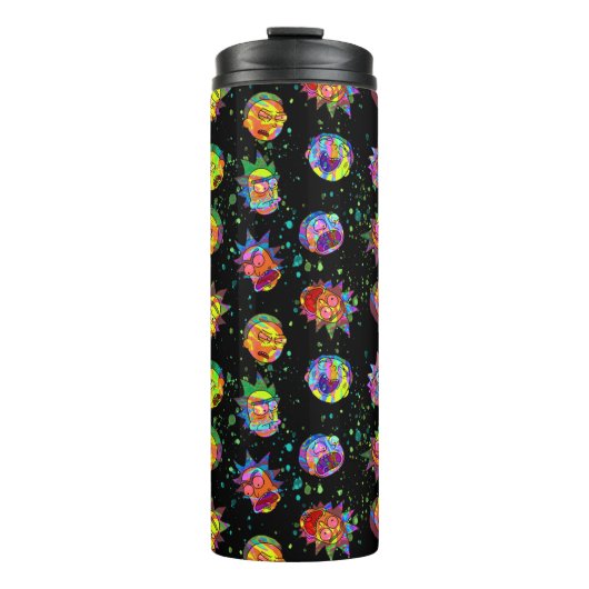 RICK EN MORTY™ | Psychedelic Swirl Pattern Thermosbeker (Voorkant)