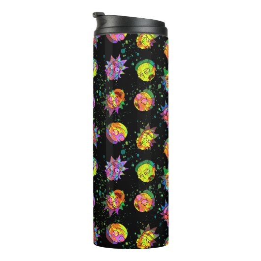 RICK EN MORTY™ | Psychedelic Swirl Pattern Thermosbeker (Geroteerd rechts)