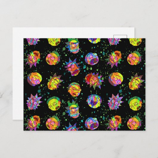 RICK EN MORTY™ | Psychedelic Swirl Pattern Uitnodiging Briefkaart (Voorkant / Achterkant)