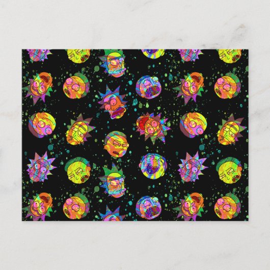 RICK EN MORTY™ | Psychedelic Swirl Pattern Uitnodiging Briefkaart (Voorkant)