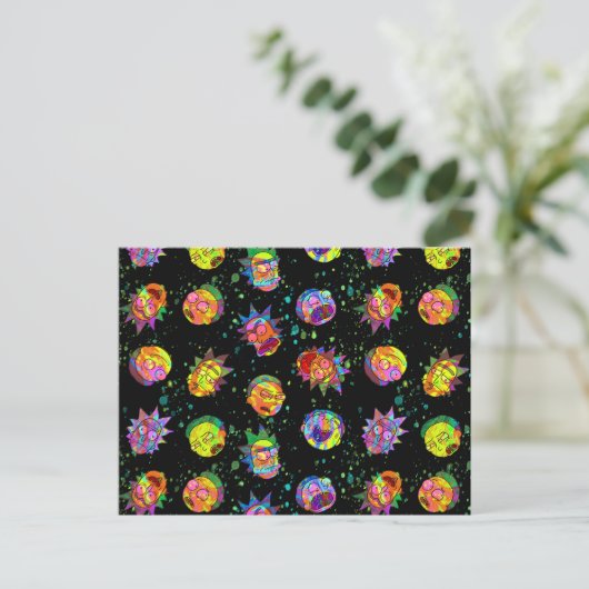 RICK EN MORTY™ | Psychedelic Swirl Pattern Uitnodiging Briefkaart (Staand voorkant)