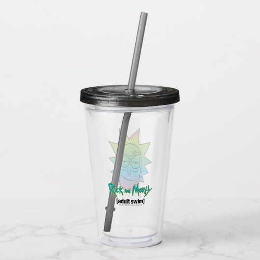 RICK EN MORTY™ | Rainbow Rick Head-patroon Acryl Drinkbeker (Achterkant)