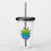 RICK EN MORTY™ | Rainbow Rick Head-patroon Acryl Drinkbeker (Voorkant)
