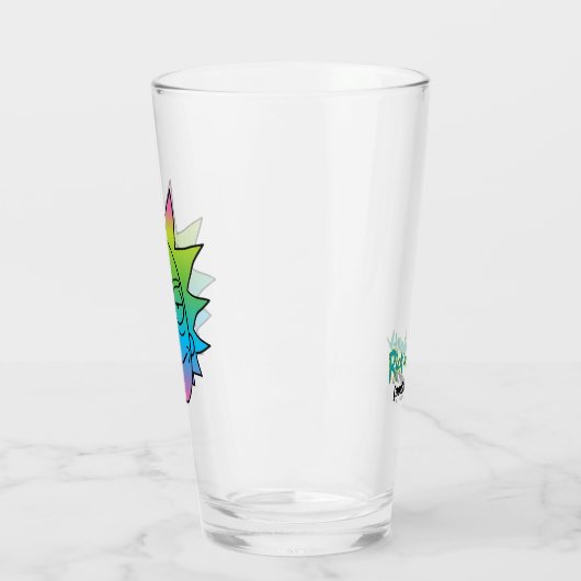 RICK EN MORTY™ | Rainbow Rick Head-patroon Glas (Links)