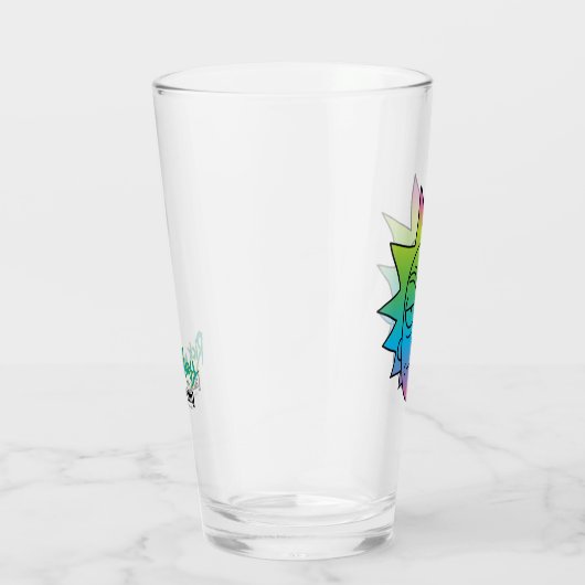 RICK EN MORTY™ | Rainbow Rick Head-patroon Glas (Rechts)