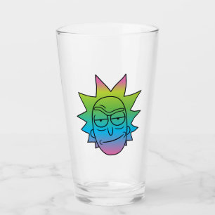 RICK EN MORTY™   Rainbow Rick Head-patroon Glas