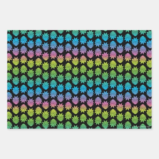RICK EN MORTY™ | Rainbow Rick Head-patroon Inpakpapier Vel (Voorkant 2)