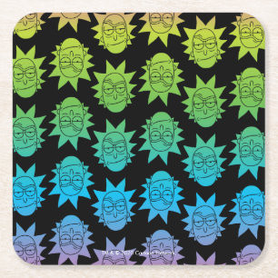 RICK EN MORTY™   Rainbow Rick Head-patroon Kartonnen Onderzetters