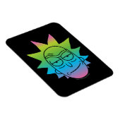 RICK EN MORTY™ | Rainbow Rick Head-patroon Magneet (Rechterzijde)