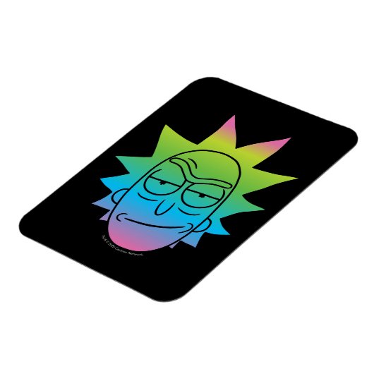 RICK EN MORTY™ | Rainbow Rick Head-patroon Magneet (Linkerzijde)