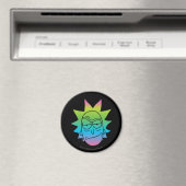 RICK EN MORTY™ | Rainbow Rick Head-patroon Magneet (Insitu (Vaatwasser))