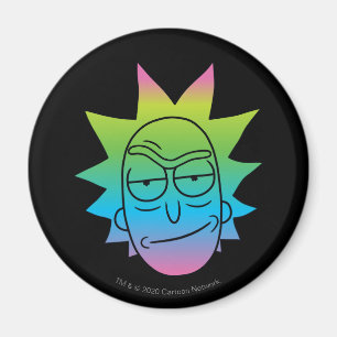 RICK EN MORTY™   Rainbow Rick Head-patroon Magneet