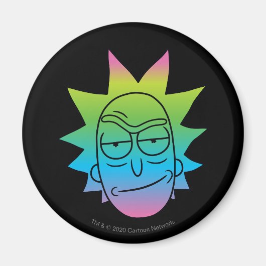 RICK EN MORTY™ | Rainbow Rick Head-patroon Magneet (Voorkant)