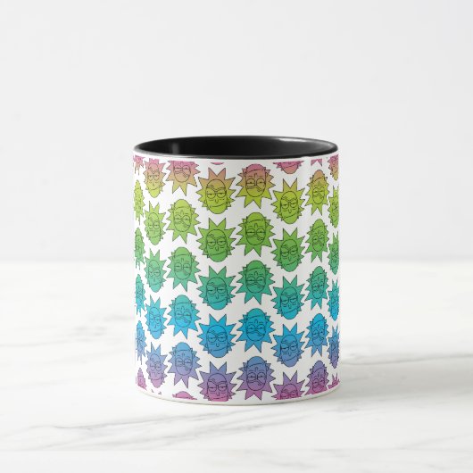 RICK EN MORTY™ | Rainbow Rick Head-patroon Mok (Midden)