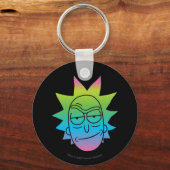 RICK EN MORTY™ | Rainbow Rick Head-patroon Sleutelhanger (Voorkant)