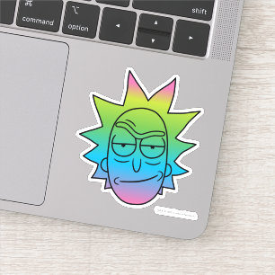 RICK EN MORTY™   Rainbow Rick Head-patroon Sticker