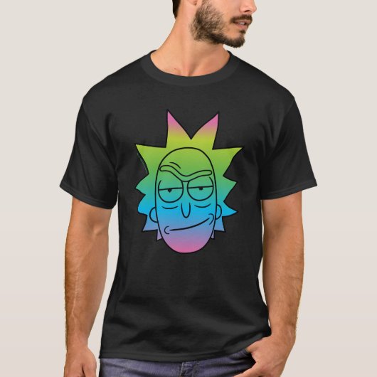 RICK EN MORTY™ | Rainbow Rick Head-patroon T-shirt