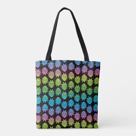 RICK EN MORTY™ | Rainbow Rick Head-patroon Tote Bag (Achterkant)