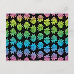 RICK EN MORTY™   Rainbow Rick Head-patroon Uitnodiging Briefkaart