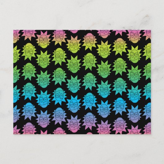 RICK EN MORTY™ | Rainbow Rick Head-patroon Uitnodiging Briefkaart (Voorkant)