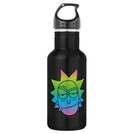 RICK EN MORTY™ | Rainbow Rick Head-patroon Waterfles (Voorkant)