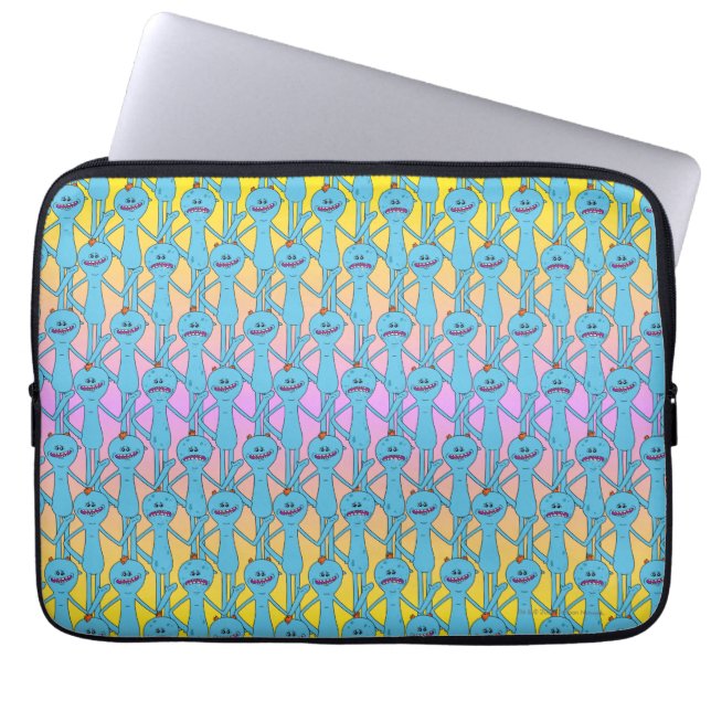 RICK EN MORTY™ | Regenboog de heer Meeseeks Patter Laptop Sleeve (Voorkant)