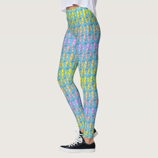 RICK EN MORTY™ | Regenboog de heer Meeseeks Patter Leggings (Links)