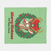 Rick en Morty | Reindeer Morty Merry Rickmas Fleece Deken (Voorkant (Horizontaal))