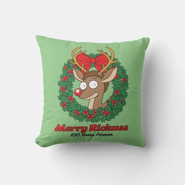 Rick en Morty | Reindeer Morty Merry Rickmas Kussen (Voorkant)