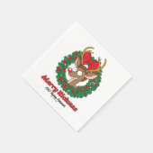 Rick en Morty | Reindeer Morty Merry Rickmas Servet (Hoek)