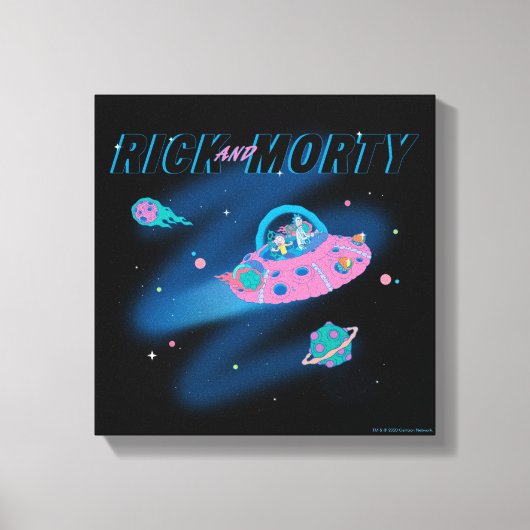RICK EN MORTY™ | Reizen door de ruimte Canvas Afdruk (Voorkant)