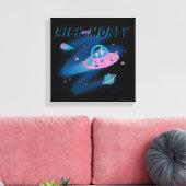 RICK EN MORTY™ | Reizen door de ruimte Canvas Afdruk (Insitu (Woonkamer))