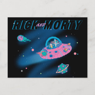 RICK EN MORTY™   Reizen door de ruimte Uitnodiging Briefkaart
