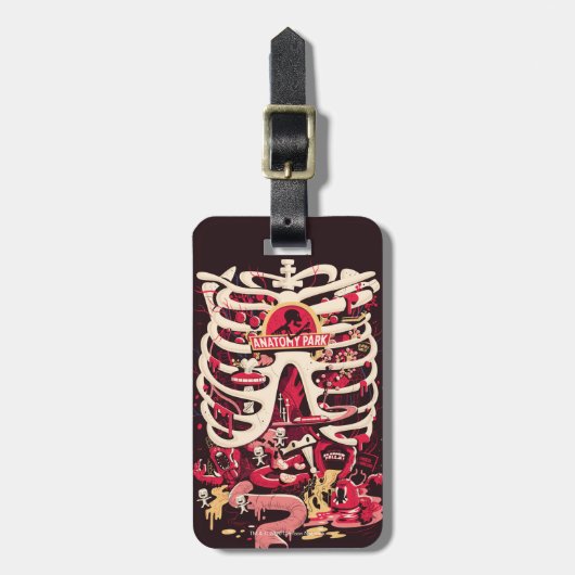RICK EN MORTY™ | Rib Cage van het anatomiepark Bagagelabel (Voorkant verticaal)