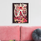 RICK EN MORTY™ | Rib Cage van het anatomiepark Canvas Afdruk (Insitu (Woonkamer))