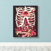 RICK EN MORTY™ | Rib Cage van het anatomiepark Canvas Afdruk (Insitu (Houten vloer))