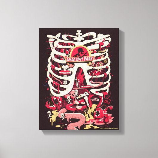 RICK EN MORTY™ | Rib Cage van het anatomiepark Canvas Afdruk (Voorkant)