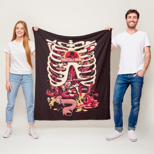 RICK EN MORTY™ | Rib Cage van het anatomiepark Fleece Deken (In situ)