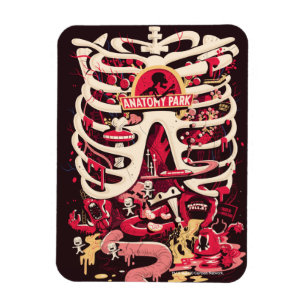 RICK EN MORTY™   Rib Cage van het anatomiepark Magneet
