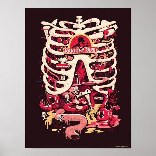 RICK EN MORTY™ | Rib Cage van het anatomiepark Poster (Voorkant)