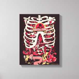 RICK EN MORTY™ Ribkooi Anatomeeënpark Canvas Afdruk