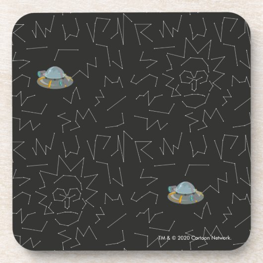 RICK EN MORTY™ | Rick Constellation Pattern Bier Onderzetter (Voorkant)