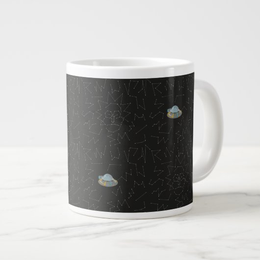 RICK EN MORTY™ | Rick Constellation Pattern Grote Koffiekop (Voorkant rechts)